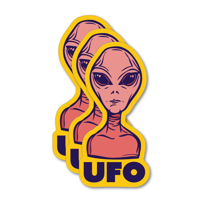3X Unidentified Flying Object Sticker Decal