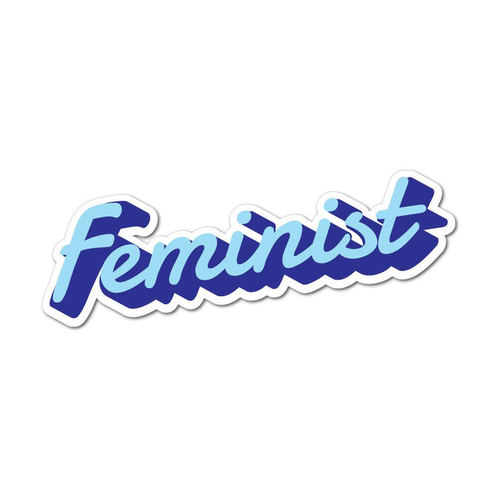 Blue Feminist Sticker Decal