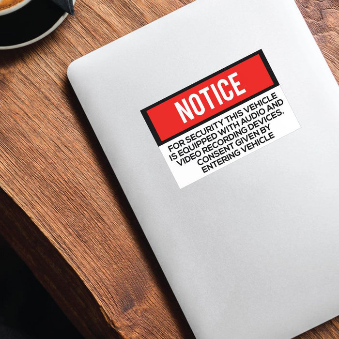 Audio And Video Recording Notice Sticker Decal