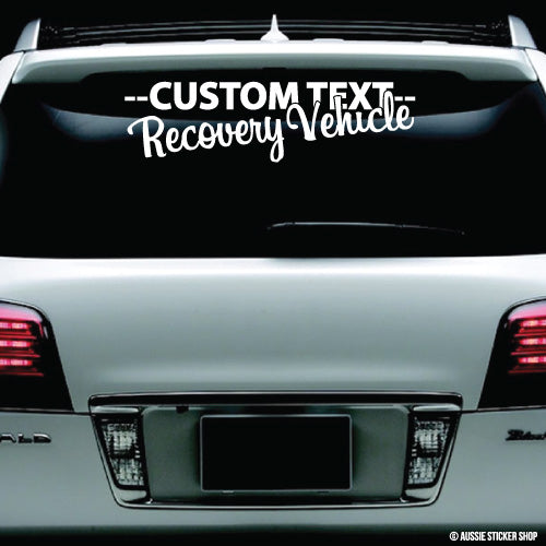 4Wd Custom Recovery Vehicle Windshield Sticker