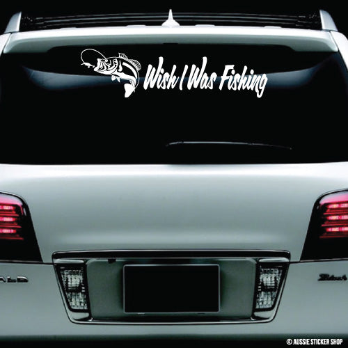 Fishing Lure Wish I Was Fishing Windshield Sticker