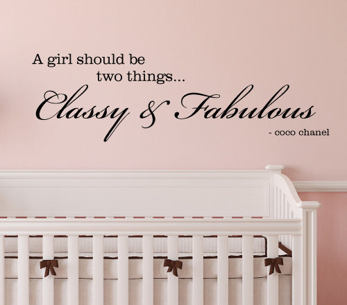 A Girl Should Be Fabulous Wall Sticker