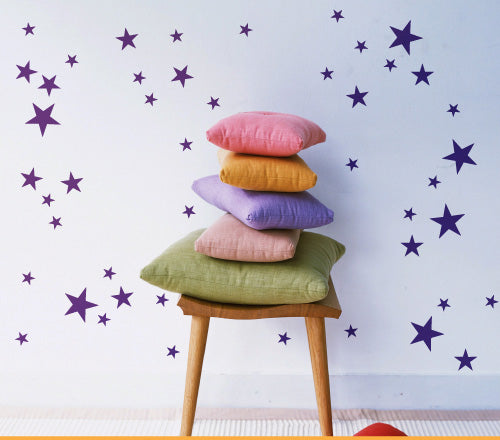 Black Stars (Set Of 65) Wall Sticker