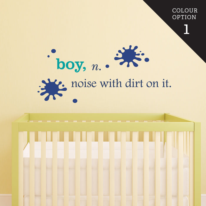 Boy Noise With Dirt Wall Sticker