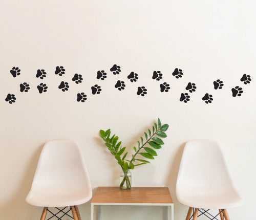 Animal Footprint Dog (Set Of 24) Wall Sticker