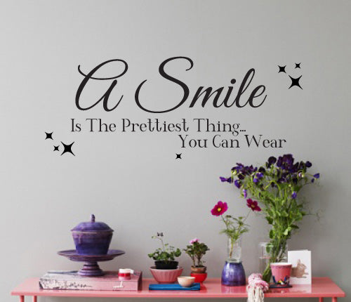 A Smile Is The Prettiest Thing Wall Sticker