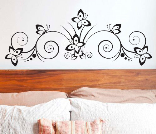 Swirly Butterfly Wall Sticker