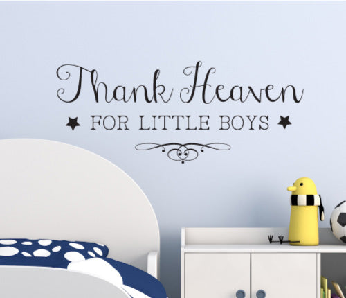 Thank Heaven Boys Wall Sticker