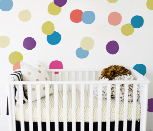 Big Colorful Confetti (Set Of 24) Wall Sticker
