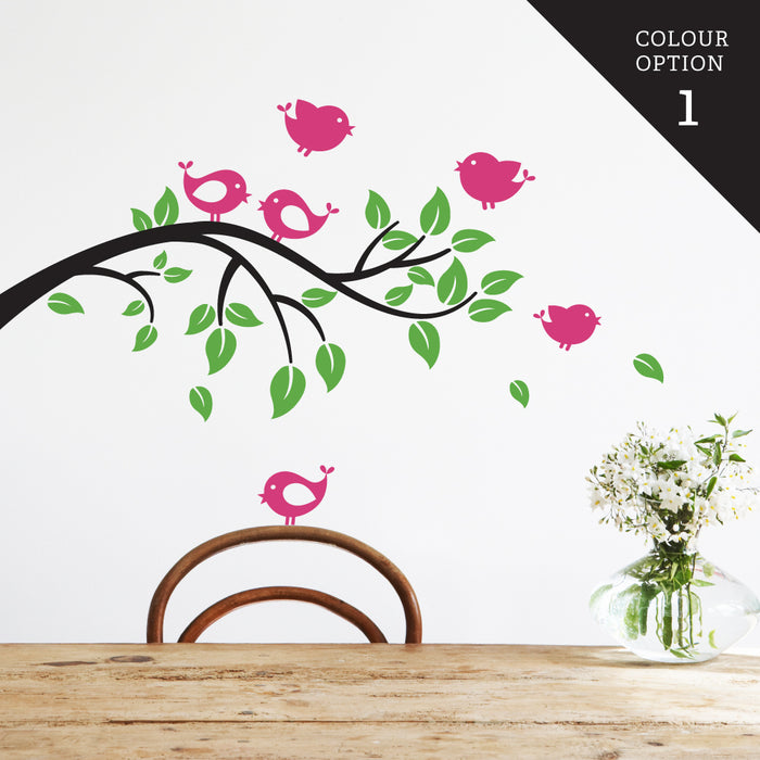 Tree Branch Birdies Wall Sticker