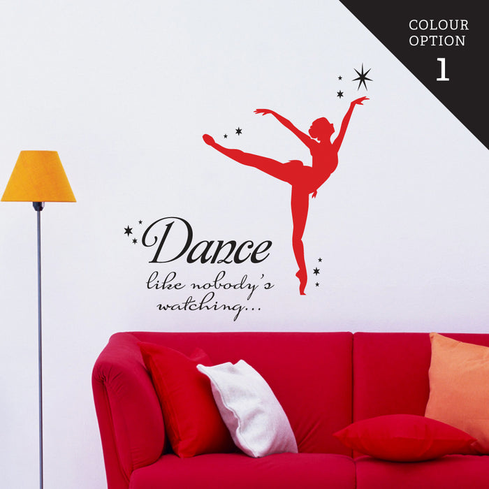 Dance Like Nobody Girl Wall Sticker