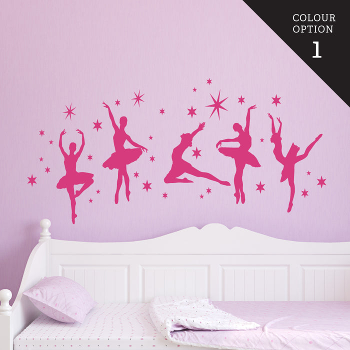 Dancing Ballet Girls Wall Sticker