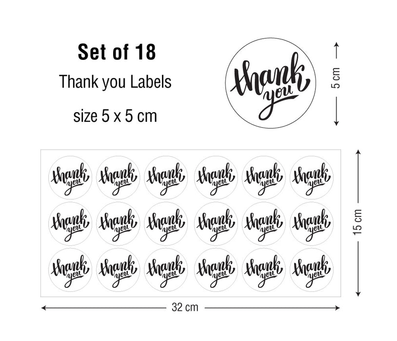 18 X Thank You Black Label Sticker