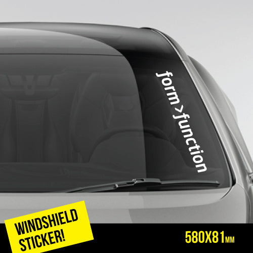 Form > Function Windshield Jdm Sticker