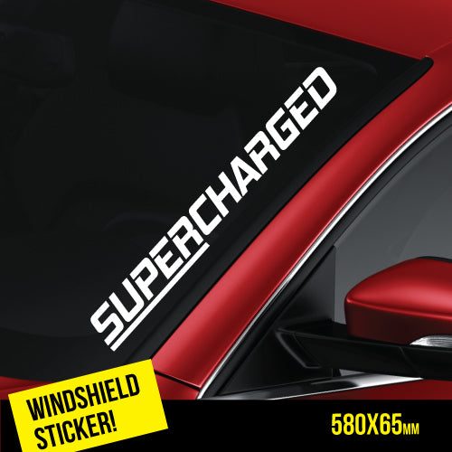 Supercharged Windshield Jdm Sticker