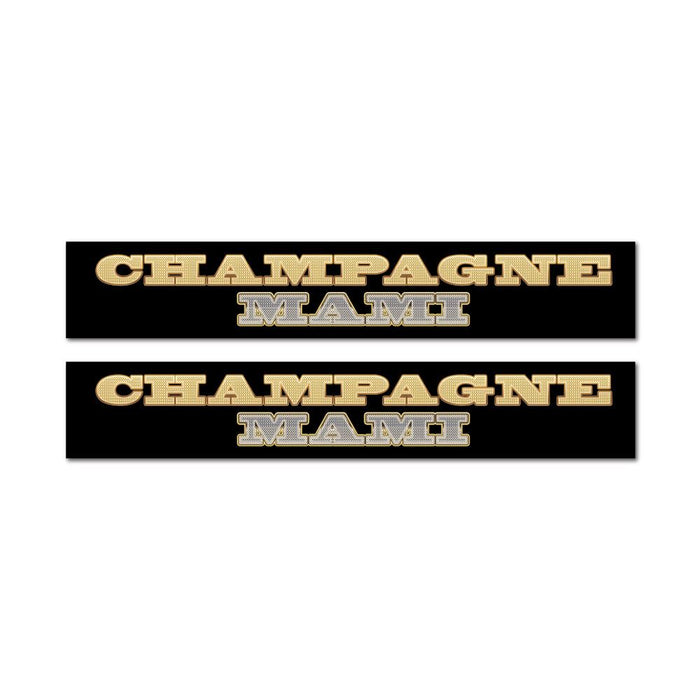 2X Champagne Mami Sticker Decal
