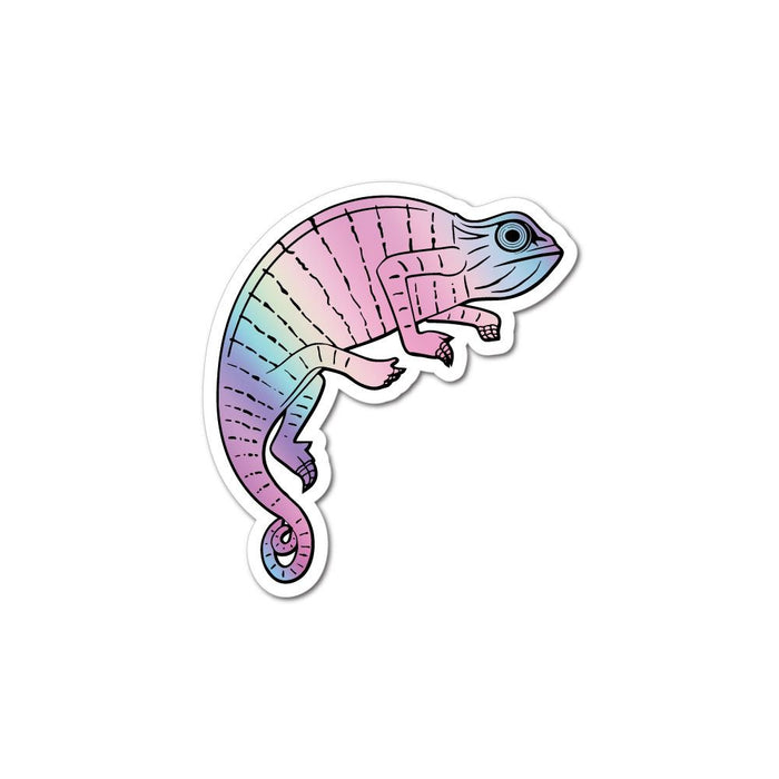 Colourful Chameleon Sticker Decal Cute Lizard Trippy