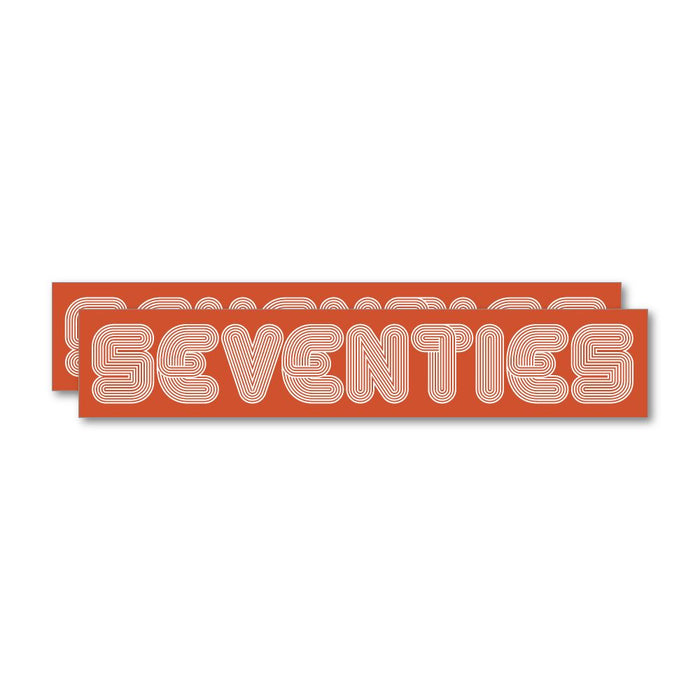 2X Seventies 70S Sticker Decal