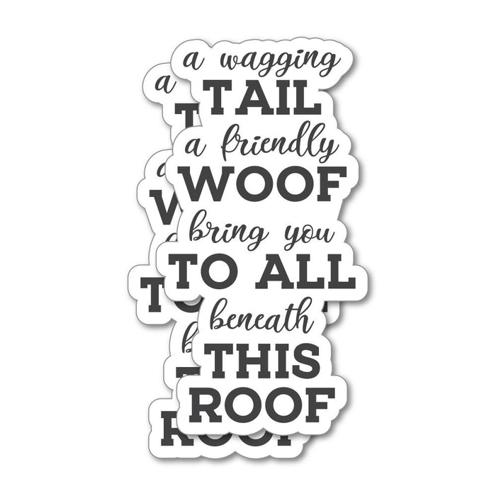 2X Friendly Woof Sticker Decal