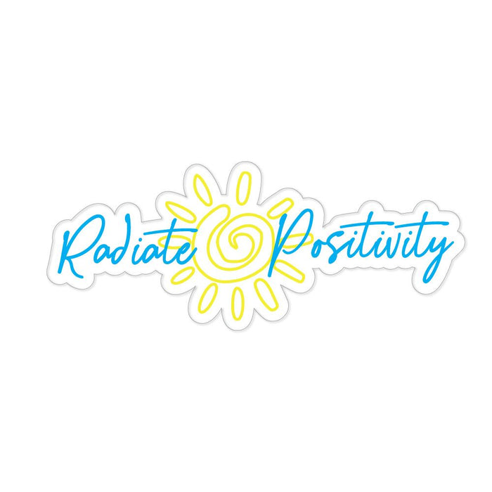 Radiate Positivity Sun Good Vibes Happy Car Sticker Decal
