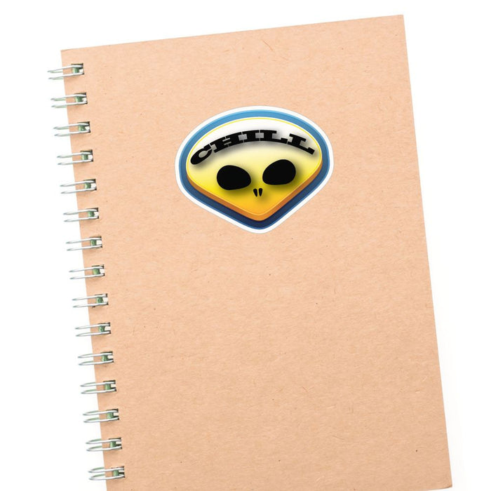 Chill Alien Face Sticker Decal