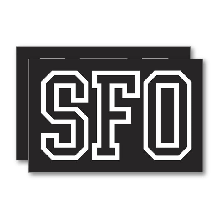 2X Sfo Sticker Decal