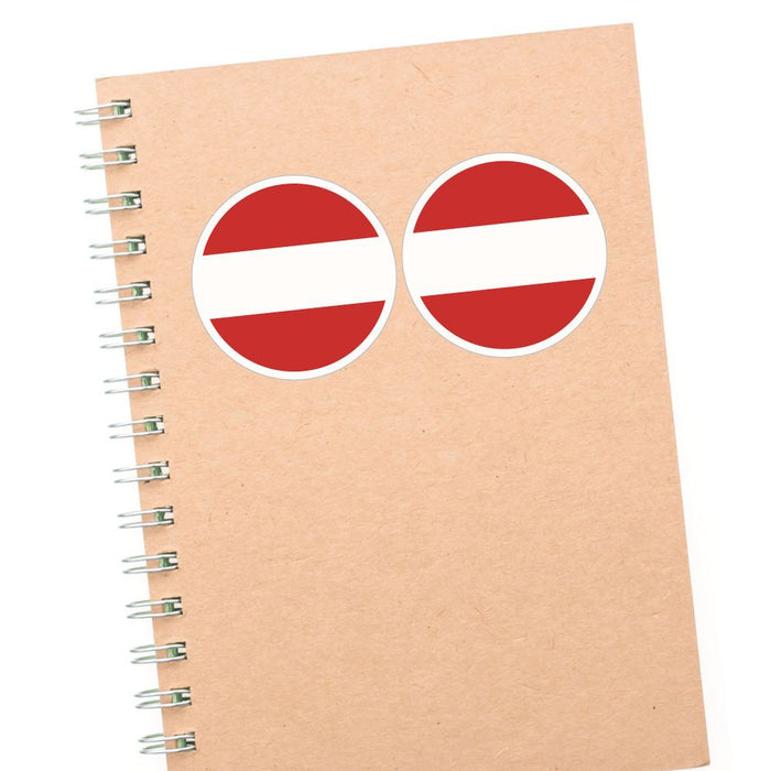 Austria Flag X2 Sticker Decal