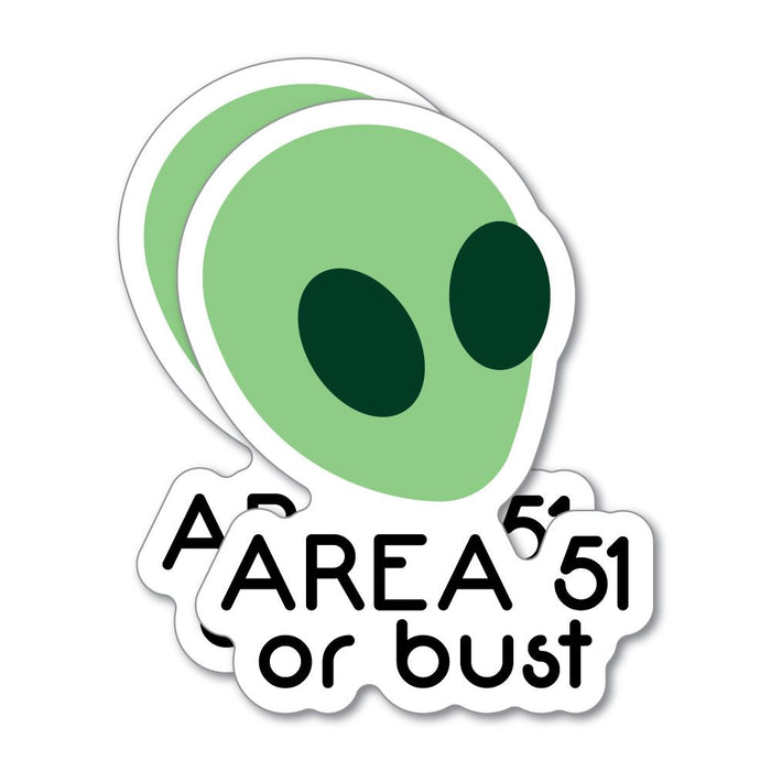 2X Area 51 Or Bust Sticker Decal