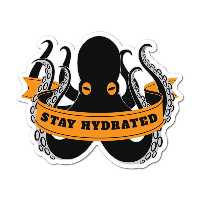 Stay Hydrated Octopus Sticker Decal
