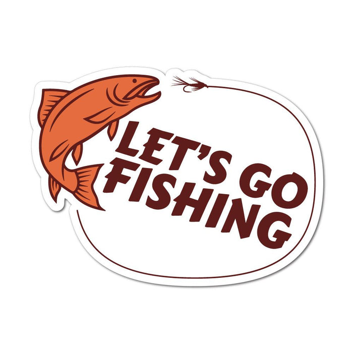 Lets Go Fishing Sticker Decal