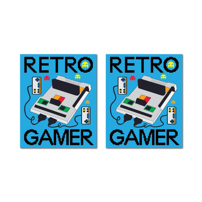 2X Retro Gamer Sticker Decal