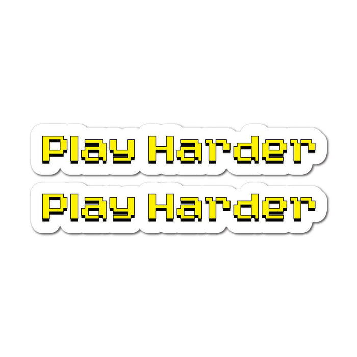 2X Play Video Games Harder Sticker Decal