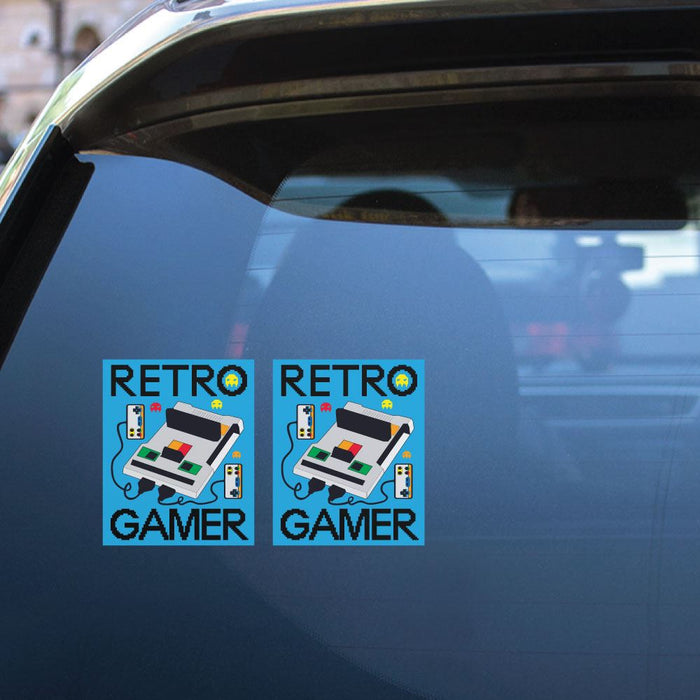 2X Retro Gamer Sticker Decal