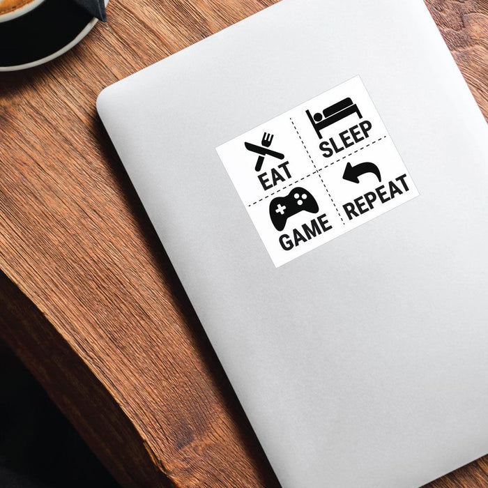 Eat Sleep Game Repeat Sticker Decal
