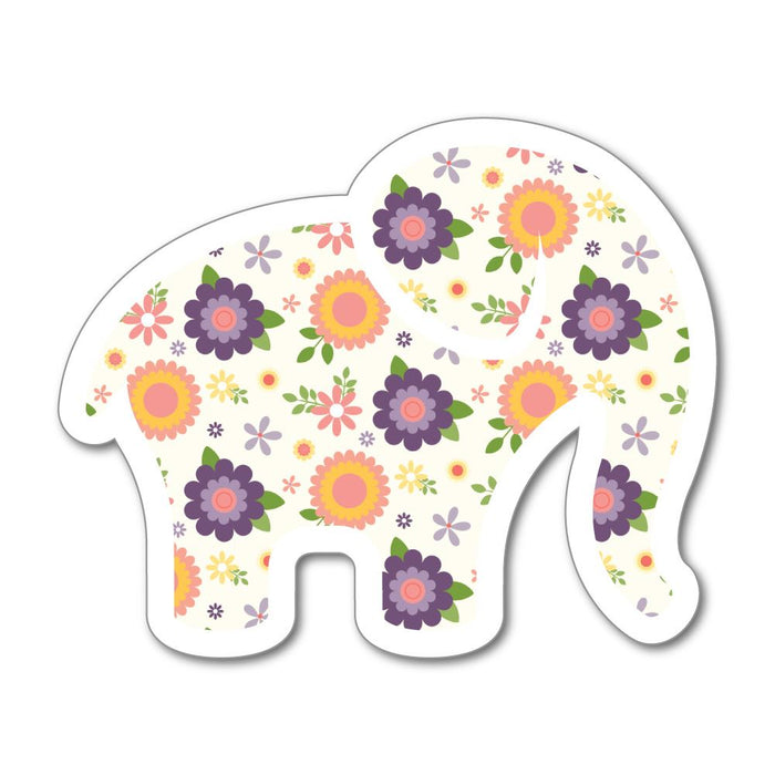 Flower Elephant Sticker Decal