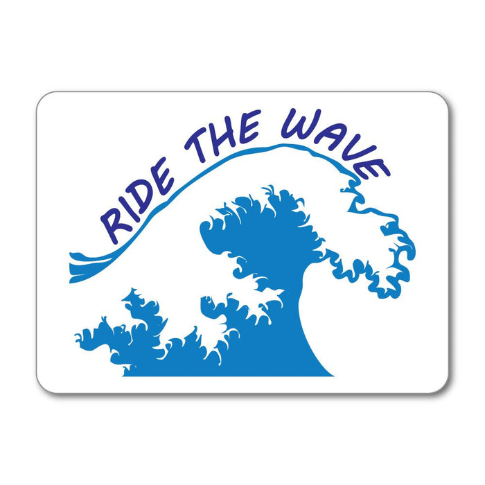 Ride The Wave Sea Waves Beach Blue Water Surf Surfboard Ocean Car Sticker Decal