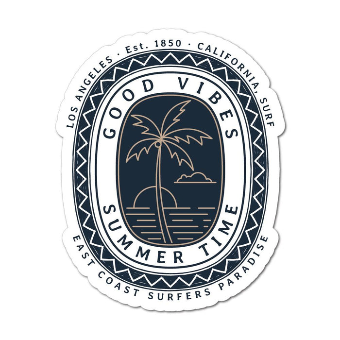Good Vibes Summer Time Sticker Decal