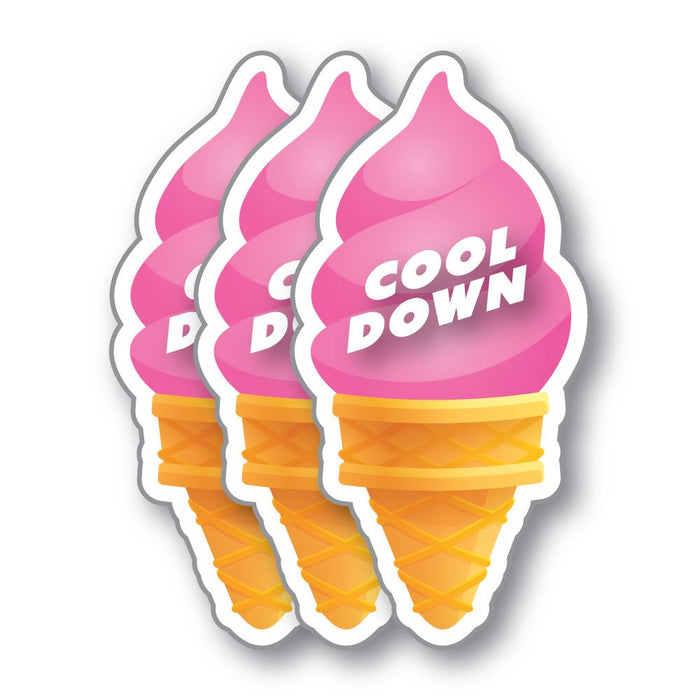 3X Cool Down Ice Cream Sticker Decal