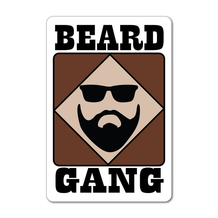 Beard Gang Facial Hair Men Hairdresser Salon Sunglasses Cool Car Sticker Decal