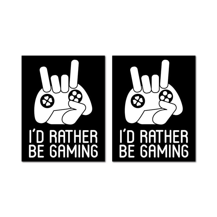 2X I Would Rather Be Gaming Sticker Decal
