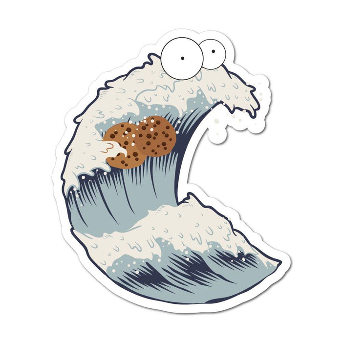Wave Eating Cookies Sticker Decal
