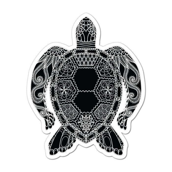Turtle Henna Pattern Mandala Ocean Sea Animal Love Car Sticker Decal