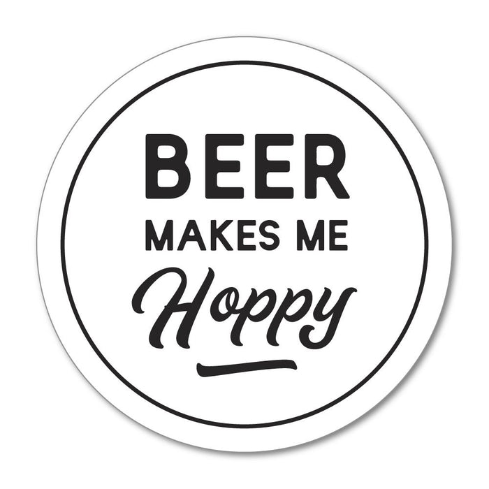Beer Makes Me Hoppy Sticker Decal