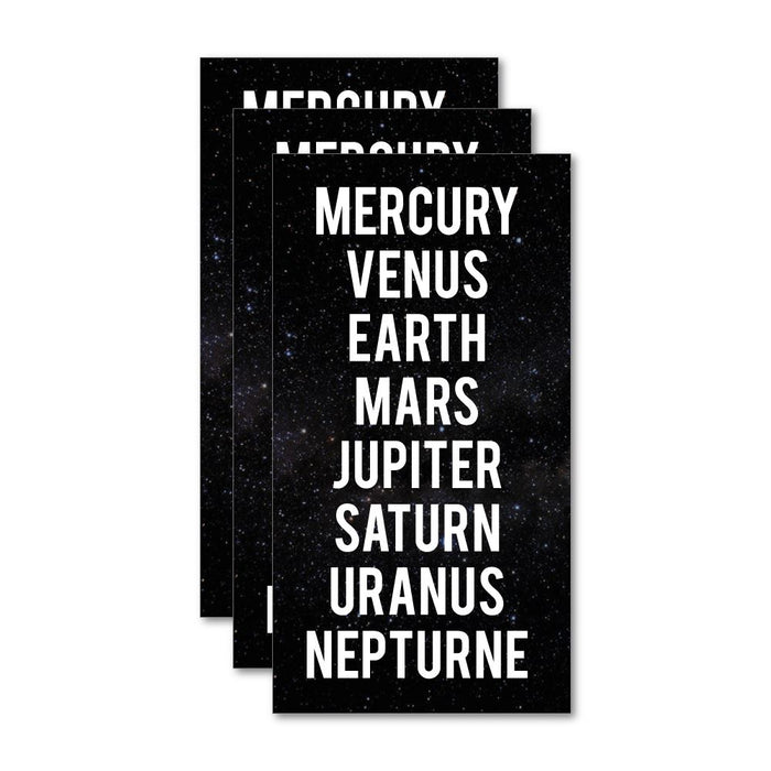 3X Planets Sticker Decal