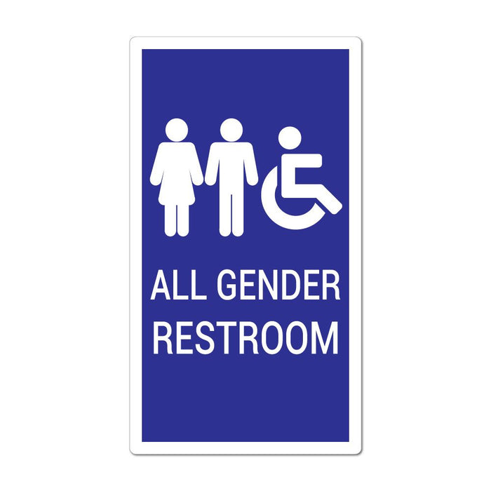 All Gender Restroom Sign Car Sticker Decal