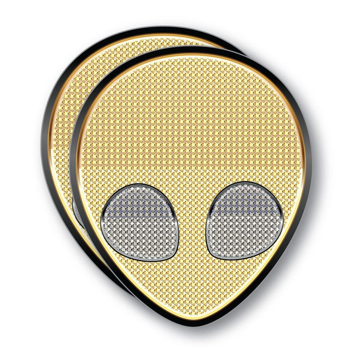 2X Diamond Alien Head Sticker Decal