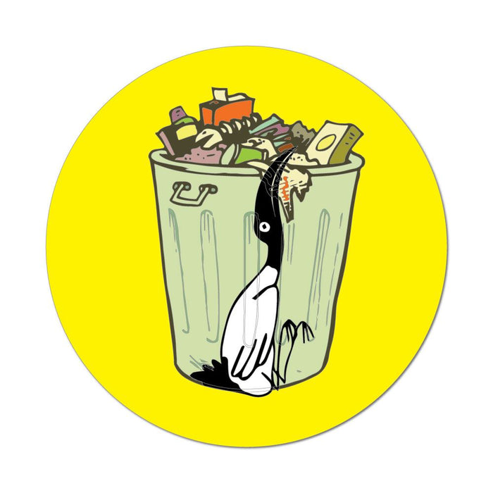 Derpy Bin Chicken With Rubbish Car Sticker Decal