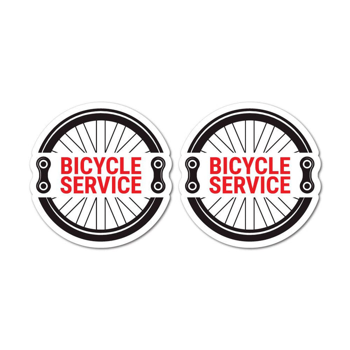 2X Bicycle Service Sticker Decal