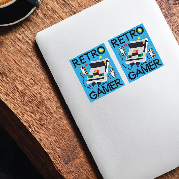2X Retro Gamer Sticker Decal