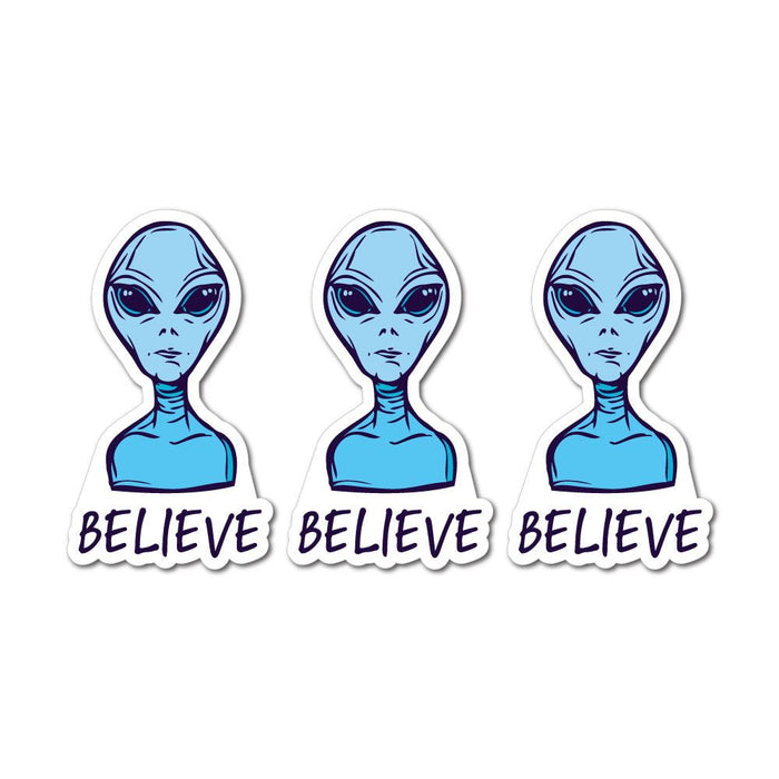 3X Believe In Aliens Sticker Decal